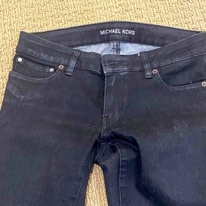Designer Michael Kors black low rise jeans